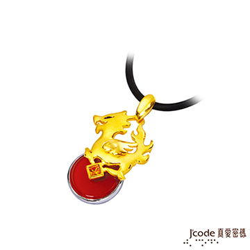 Jcode 真愛密碼 Jcode 運財貔貅黃金/水晶墜子 送項鍊