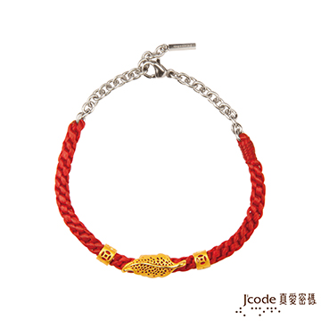 Jcode 真愛密碼 Jcode 一葉致富黃金中國繩手鍊