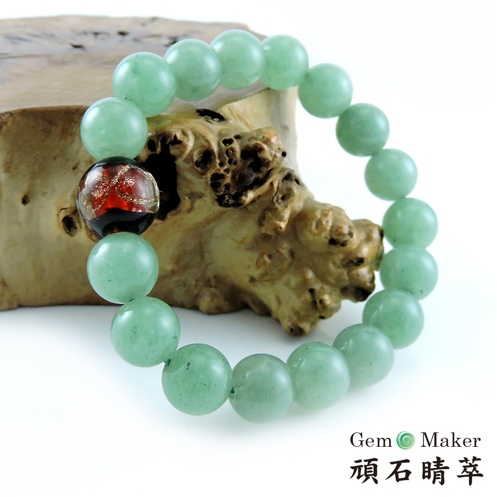 GemMaker 頑石睛萃 綠東菱琉璃手珠