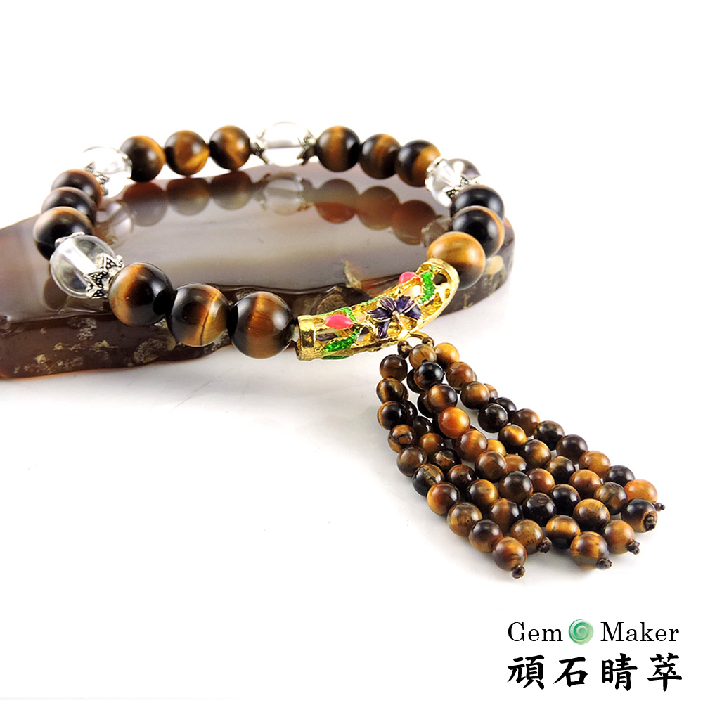 GemMaker 頑石睛萃 開運避邪虎眼流蘇手珠-買就送品牌手珠一條(送完為止)
