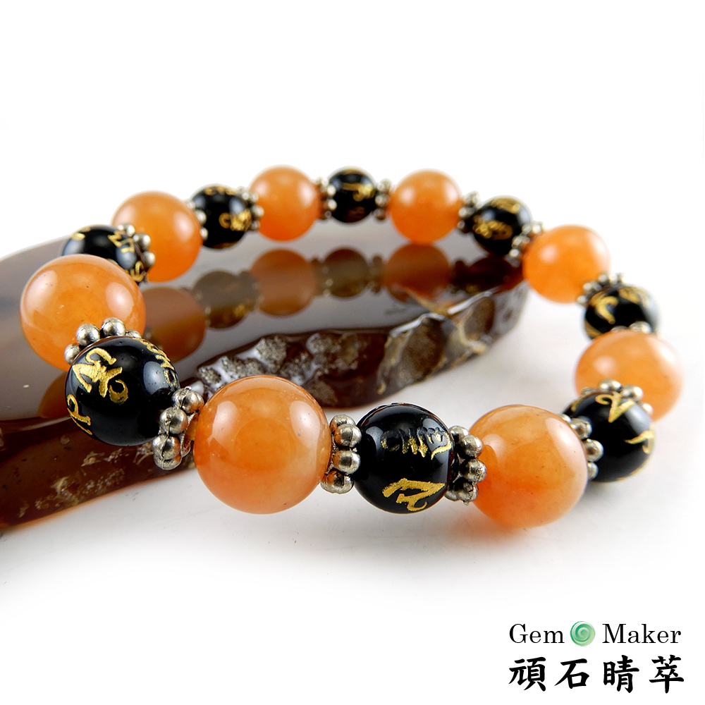 GemMaker 頑石睛萃 六字箴言黃東菱手珠10mm -買就送品牌手珠一條(送完為止)
