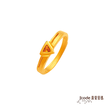 Jcode 真愛密碼 Jcode 愛情方向黃金/水晶女戒指