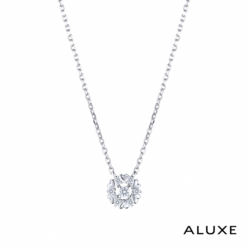 ALUXE 亞立詩 18K金 鑽石項鍊 永恆之愛 愛心爪 NN0111