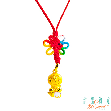 哆啦A夢 甜蜜約定 Doraemon 寶貝黃金墜子 送項鍊