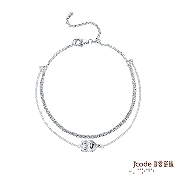Jcode 真愛密碼 Jcode 守護最愛純銀手鍊-雙鍊款