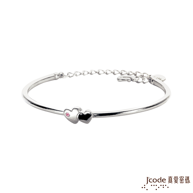 Jcode 真愛密碼 Jcode 兩心相伴純銀手環