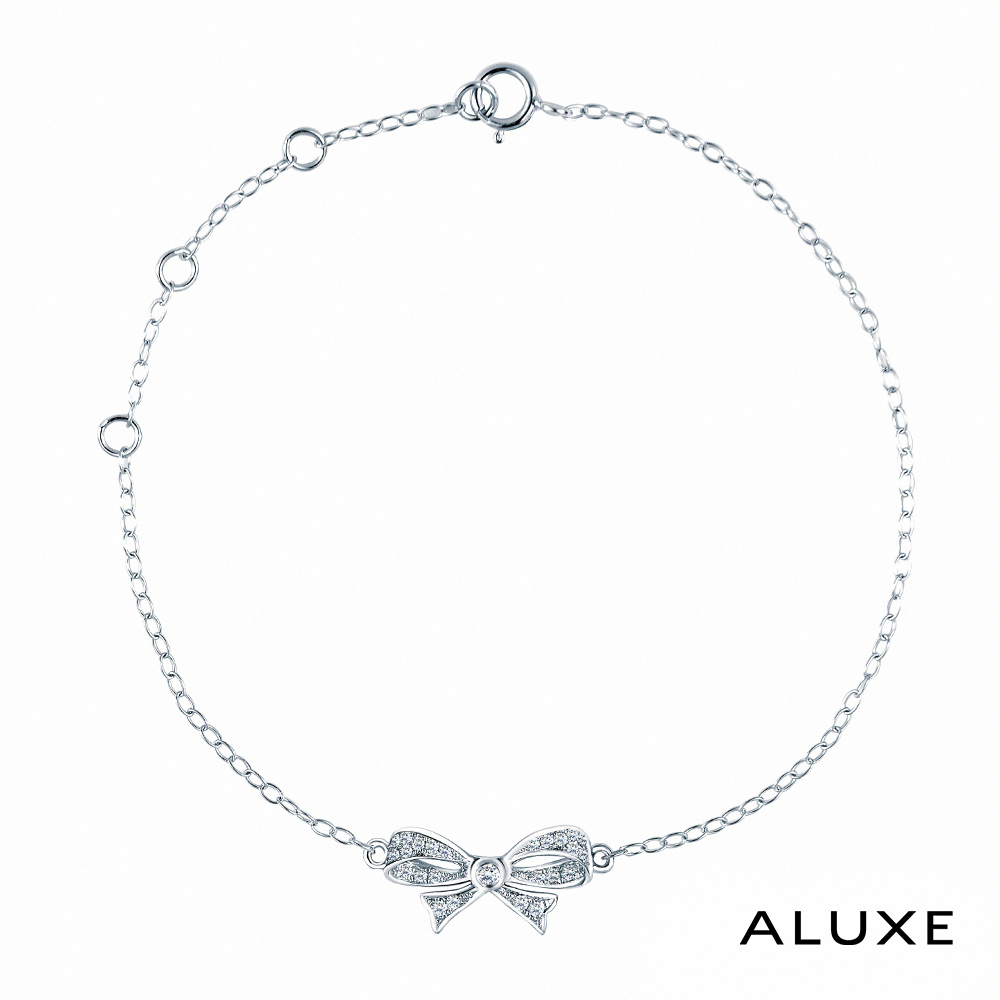 ALUXE 亞立詩 18K金 鑽石手鍊 優雅緞帶 BR0121