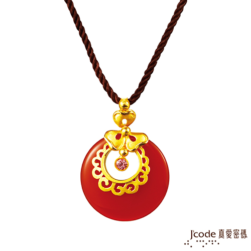 Jcode 真愛密碼 Jcode 幸福回憶黃金/瑪瑙/水晶墜子 送項鍊