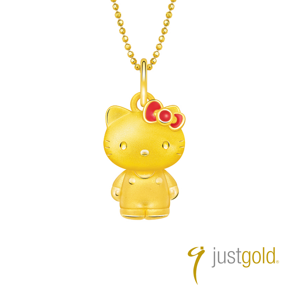 Just Gold 鎮金店 Lovely Memories純金系列 黃金墜子 - Kitty