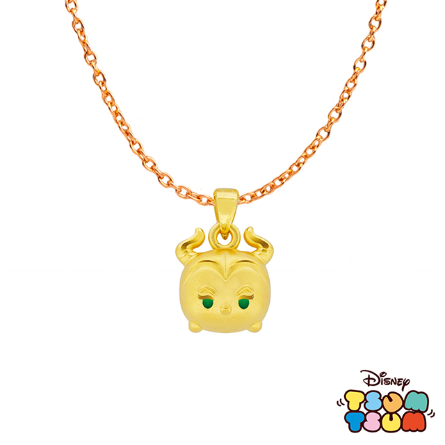 Disney 迪士尼 TSUM TSUM系列金飾 黃金墜子-黑魔女款 送項鍊
