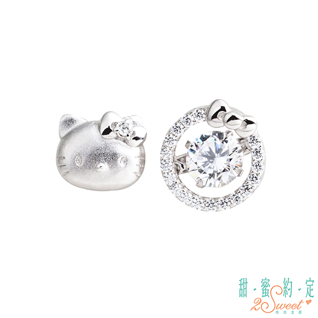 2sweet 甜蜜約定 HelloKitty 愛圓滿Kitty純銀耳環