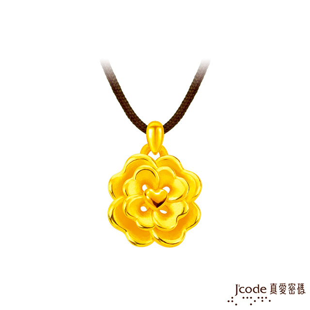Jcode 真愛密碼 Jcode 真愛-幸福加乘黃金墜子-立體硬金款 送項鍊