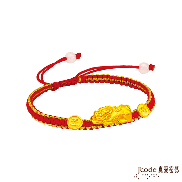 Jcode 真愛密碼 Jcode金飾 咬財入庫貔貅硬金編織手鍊