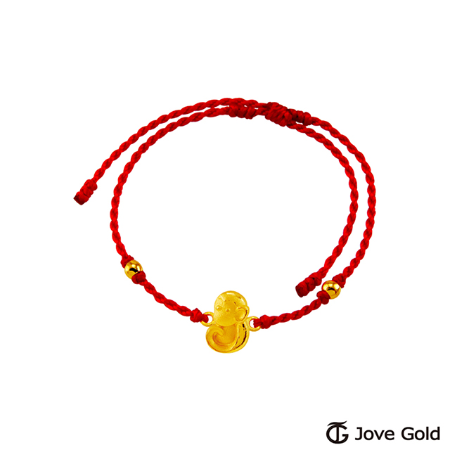 Jove gold 吉來運展黃金繩手鍊-猴