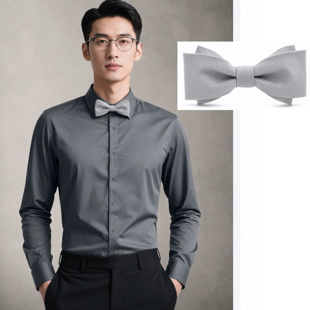 Laifu 拉福 大小翼台製精品中折領結新郎結婚領結糾糾