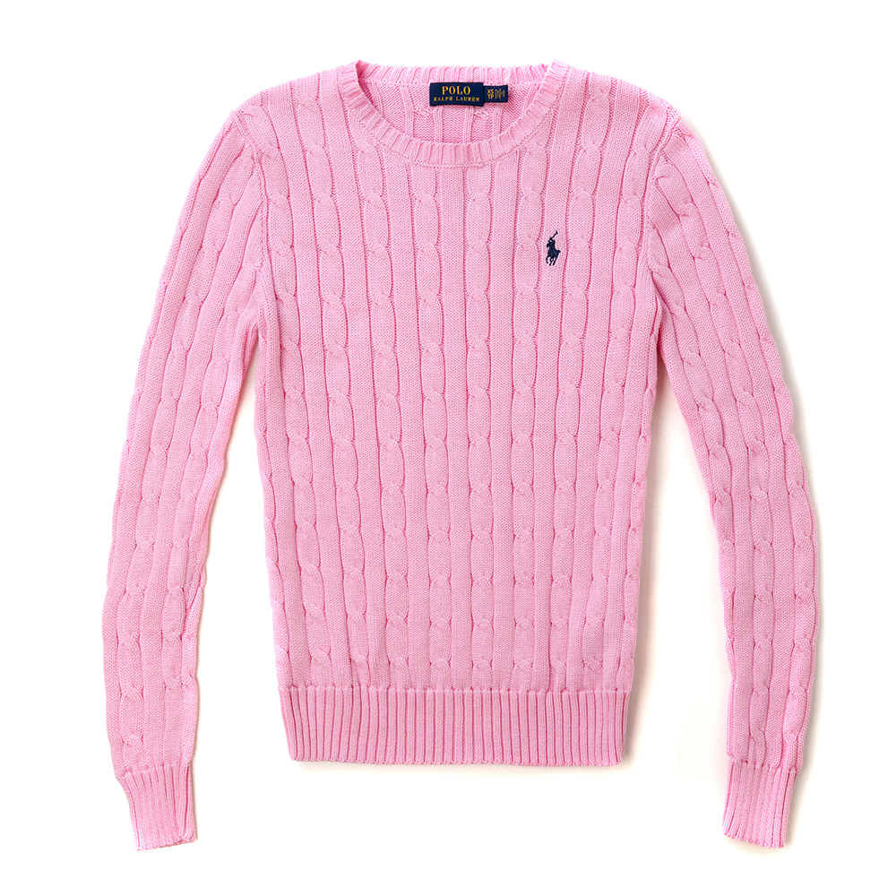 Polo Ralph Lauren 年度熱銷經典刺繡小馬毛衣(女)-淡粉色- PChome 24h購物