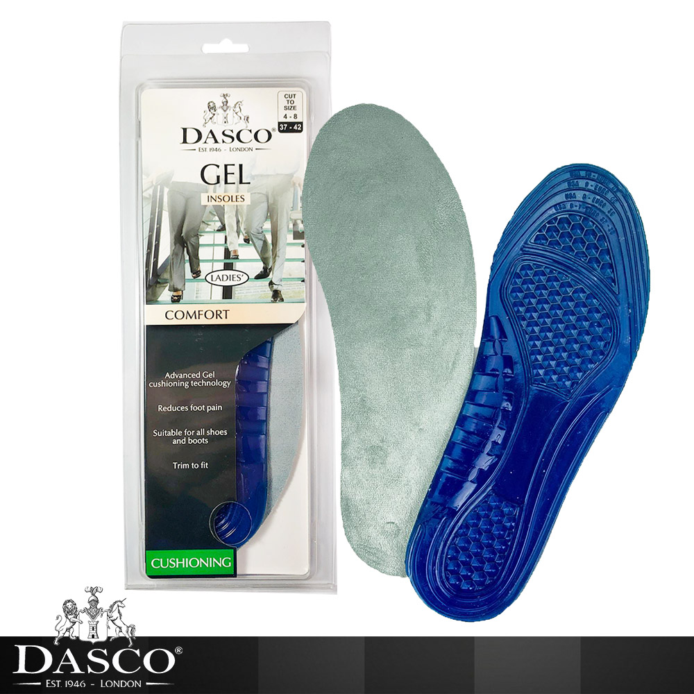 DASCO 伯爵 英國 6114矽膠絨面舒適鞋墊 柔軟 吸汗 緩解蹠骨痛 筋膜炎疼痛 可裁剪