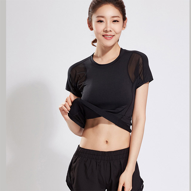 Biki 比基尼妮 泳衣網紗短袖三件式泳衣泳裝比基尼(M-XL)