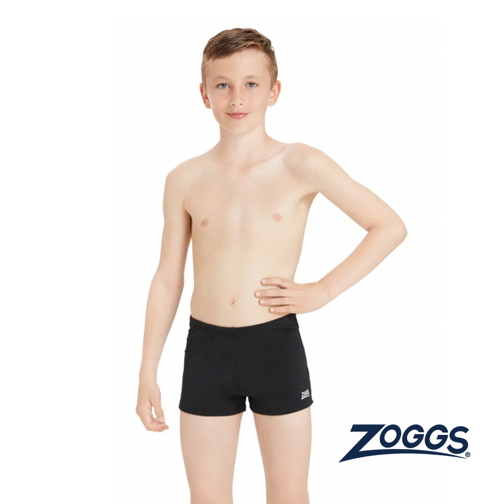 ZOGGS 青少年《經典黑》四角泳褲 學生運動泳褲 6~14歲