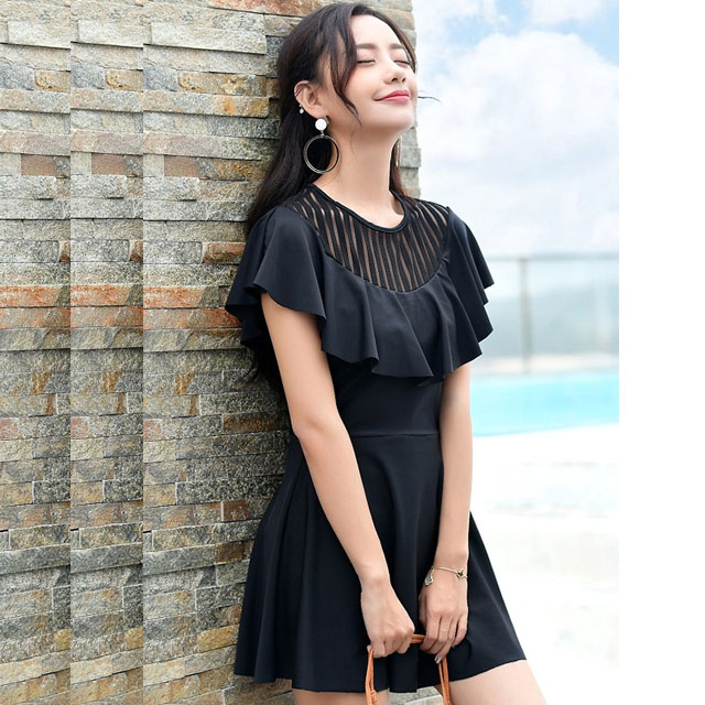 Biki 比基尼妮 美人浪漫連身泳衣泳裝(M-3L)