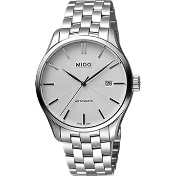 MIDO 美度 官方授權 Belluna II Gent 經典機械錶 百貨周年慶-銀/40mm M0244071103100
