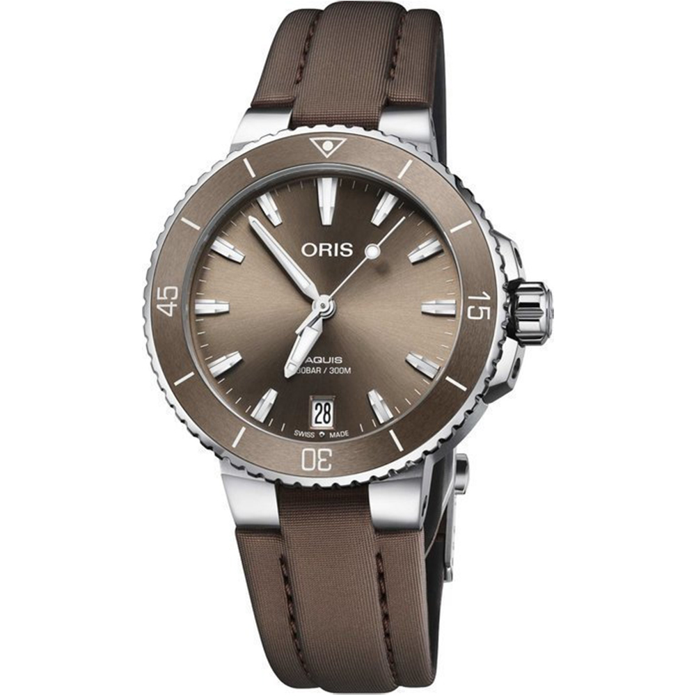 ORIS 豪利時 Aquis日曆潛水機械女錶-36.5mm 0173377314156-0731801FC