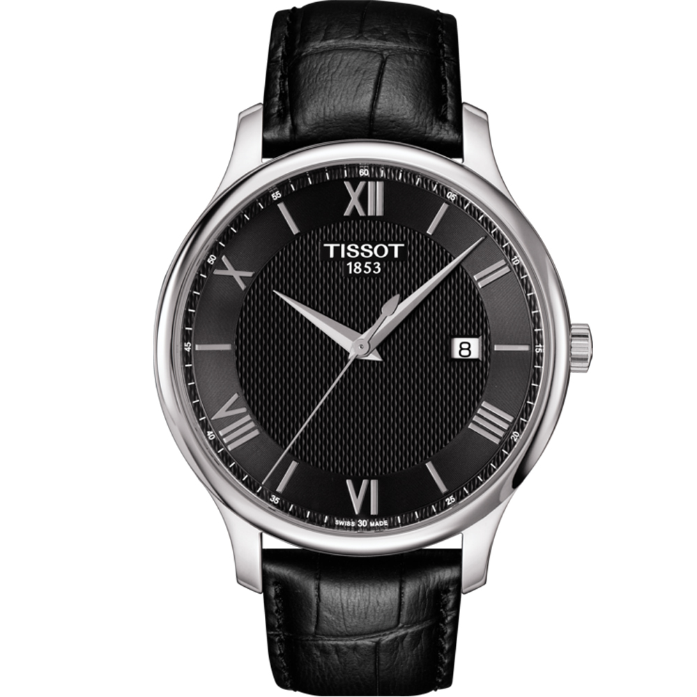 TISSOT 天梭 TISSOT 天梭 官方授權 Tradition系列 懷舊古典時尚腕錶 T0636101605800 黑