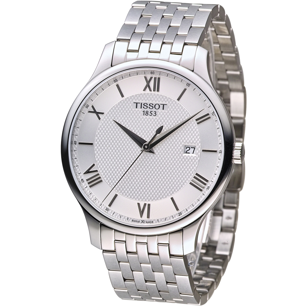TISSOT 天梭 官方授權 Tradition 系列懷舊古典時尚腕錶 T0636101103800