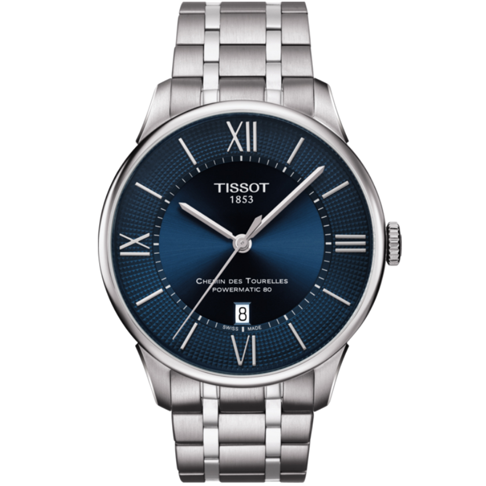 TISSOT 天梭 杜魯爾系列動力80小時機械錶-藍x銀/42mm T0994071104800