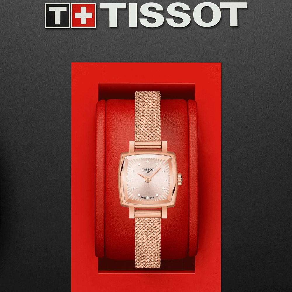 TISSOT 天梭 LOVELY SQUAREU優雅時尚女錶(T0581093345600)玫瑰金
