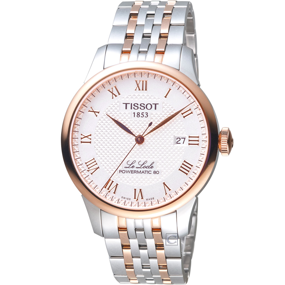 TISSOT 天梭 官方授權 Le Locle 80小時動力儲存機械錶-T0064072203300