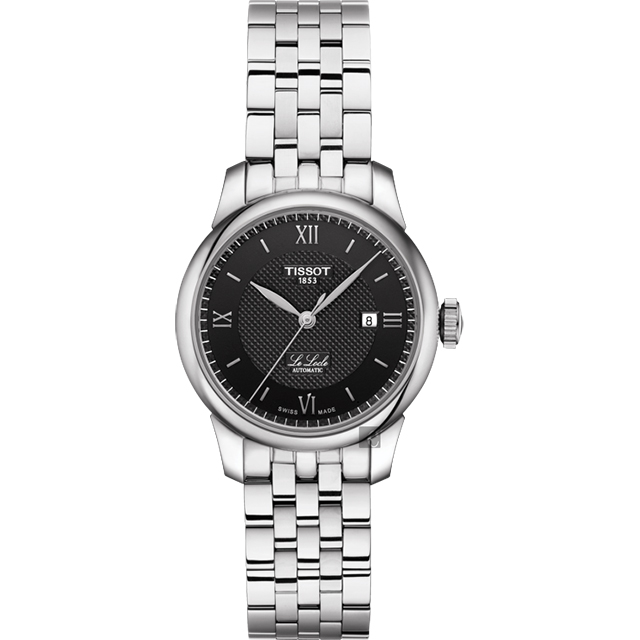 TISSOT 天梭 官方授權 Le Locle 力洛克羅馬機械女錶 百貨周年慶-黑x銀/29mm T0062071105800