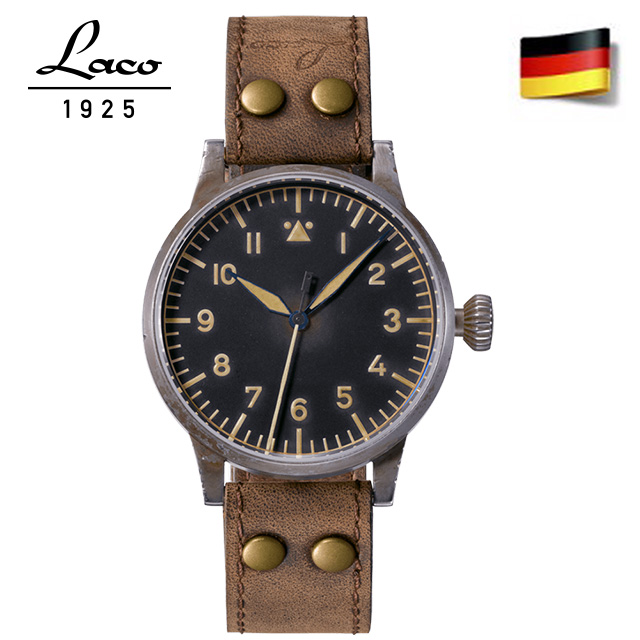 Laco 朗坤 861933 夜光自動復古機械錶 男錶 手錶 軍錶 傳家寶系列