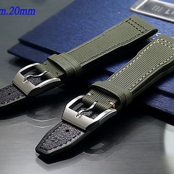 IWC 萬國 全新 錶代用進口頭層牛皮壓紋錶帶 (22mm.21mm.20mm)