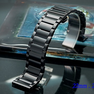 全新 不鏽鋼實心摺疊扣-快拆式金屬錶帶 ( 22mm.20mm )