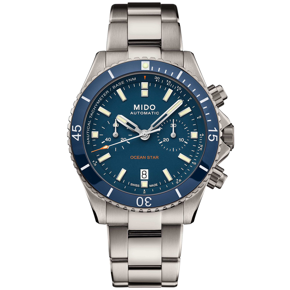 MIDO 美度 官方授權 Ocean Star 海洋之星陶瓷計時機械錶 百貨周年慶-44mm M0266274404100