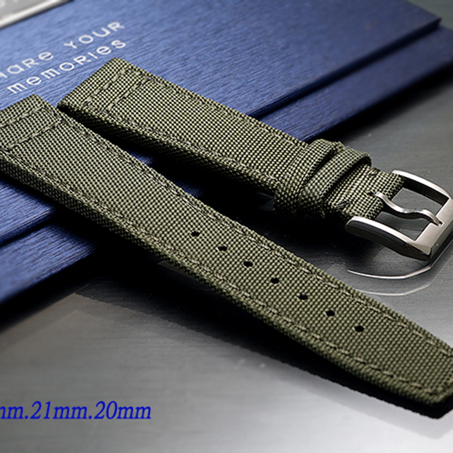 IWC 萬國 全新  錶代用進口高級強化纖維錶帶軍綠色款 (22mm.21mm.20mm)
