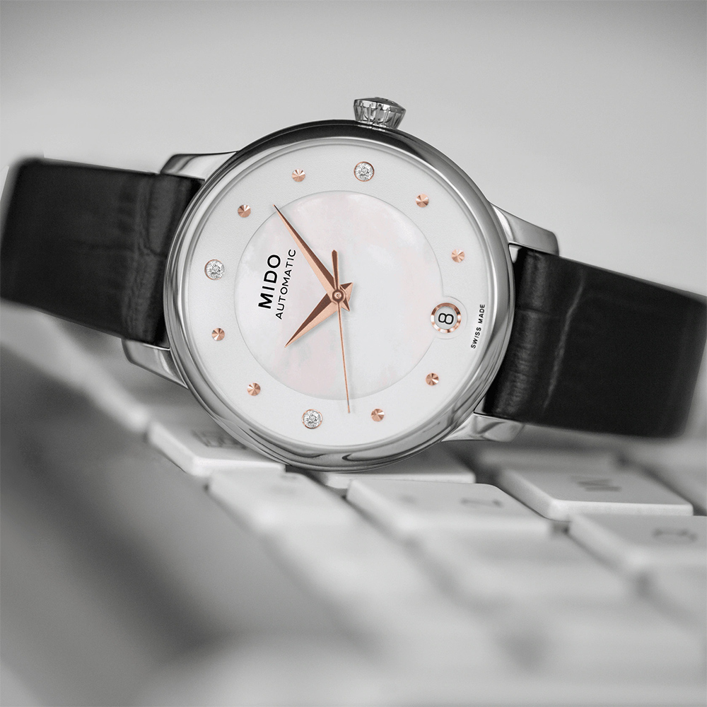 MIDO 美度 官方授權 BARONCELLI 永恆系列套錶組 百貨周年慶-珍珠貝 M0392071610600