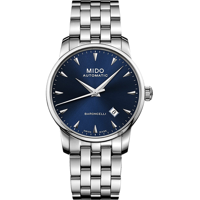 MIDO 美度 官方授權 永恆系列午夜藍機械男錶 百貨周年慶-藍x銀/38mm M86004151