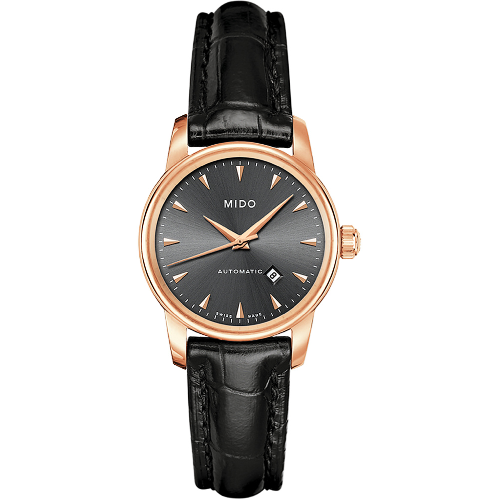 MIDO 美度 官方授權 Baroncelli Lady 雅緻機械女錶 百貨周年慶-玫塊金框/29mm M76003134