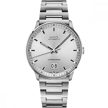 MIDO 美度 官方授權 Commander 香榭大視窗機械錶 百貨周年慶-灰x銀/42mm M0216261103100