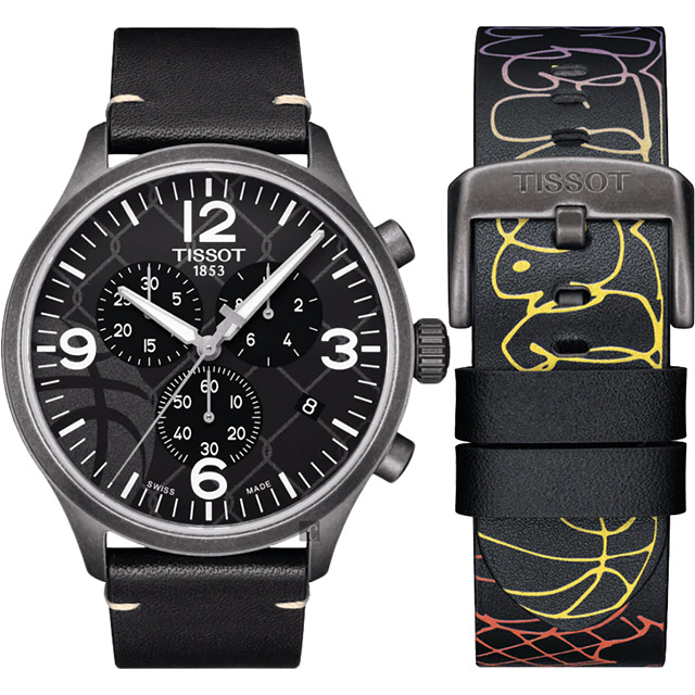 TISSOT 天梭 官方授權 CHRONO XL 3X3 街頭籃球特別版手錶 百貨周年慶 T1166173606700