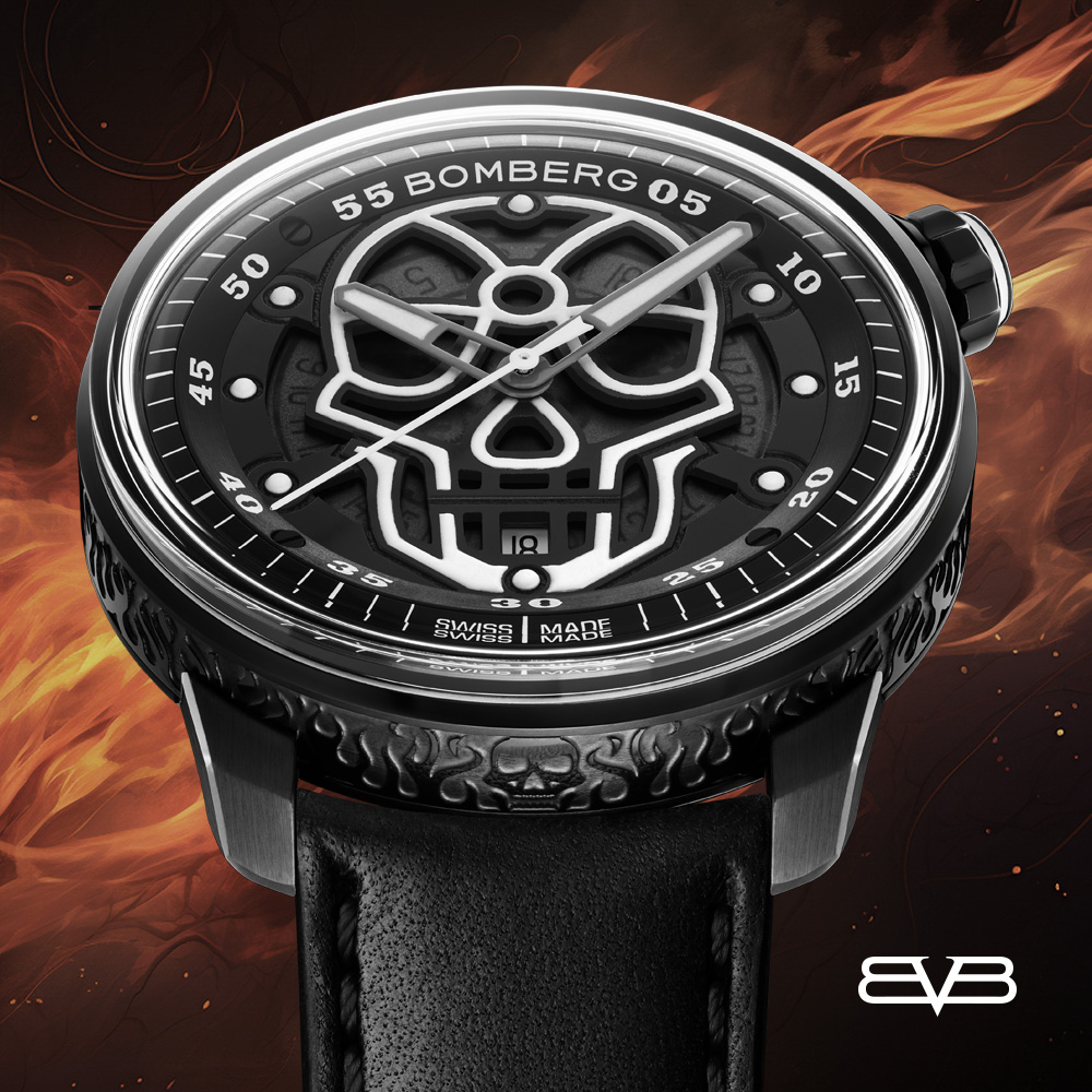 BOMBERG 炸彈錶 BB-01 自動機械系列 黑色火焰骷髏自動大三針╴CT43APBA.23-3.11