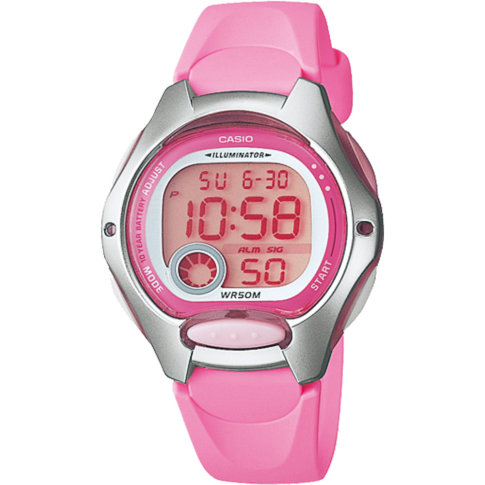 CASIO 卡西歐 十年電力時尚電子錶-粉紅 LW-200-4BV