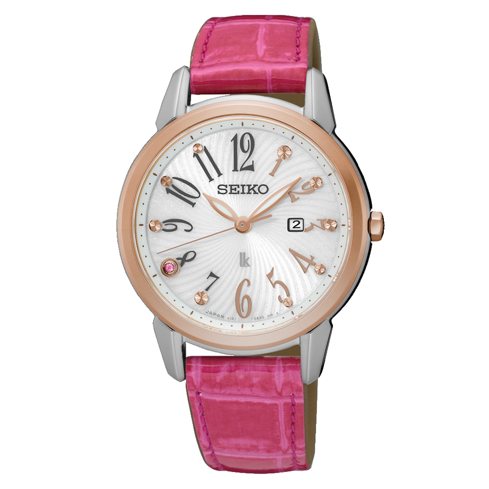 SEIKO 精工 LUKIA 花樣年華太陽能女仕腕錶/V137-0CG0R/SUT306J1