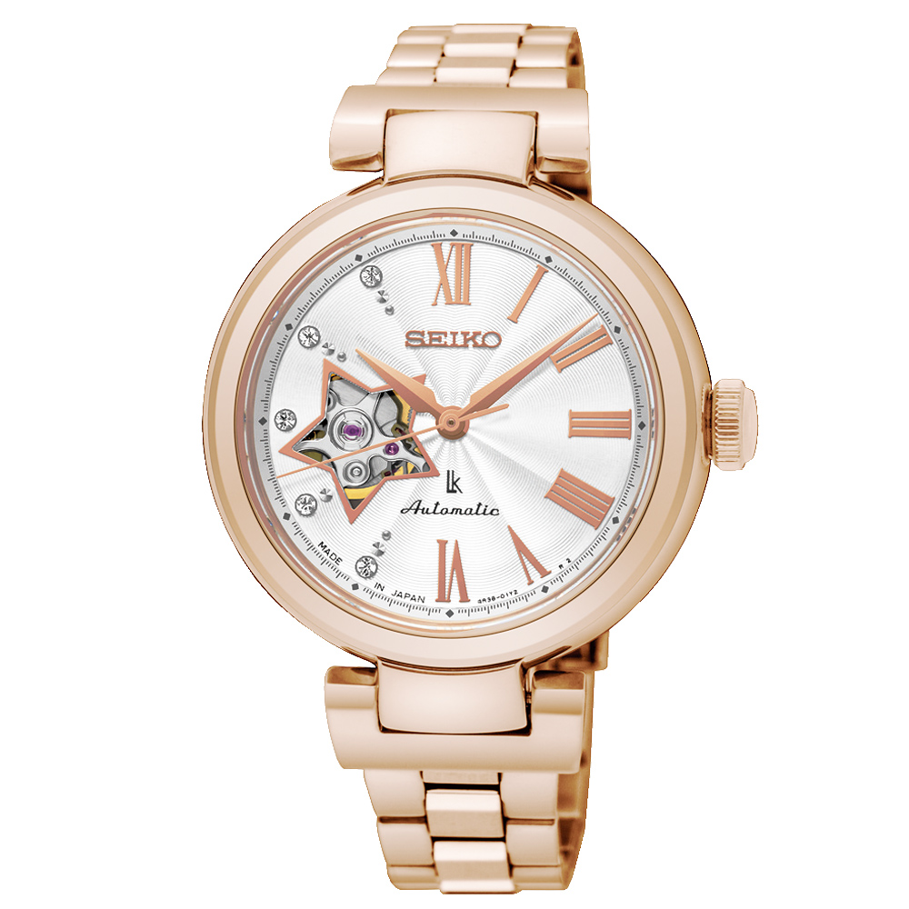 SEIKO 精工LUKIA 美好星時代機械女錶玫塊金34mm 4R38 01L0G SSA816J1