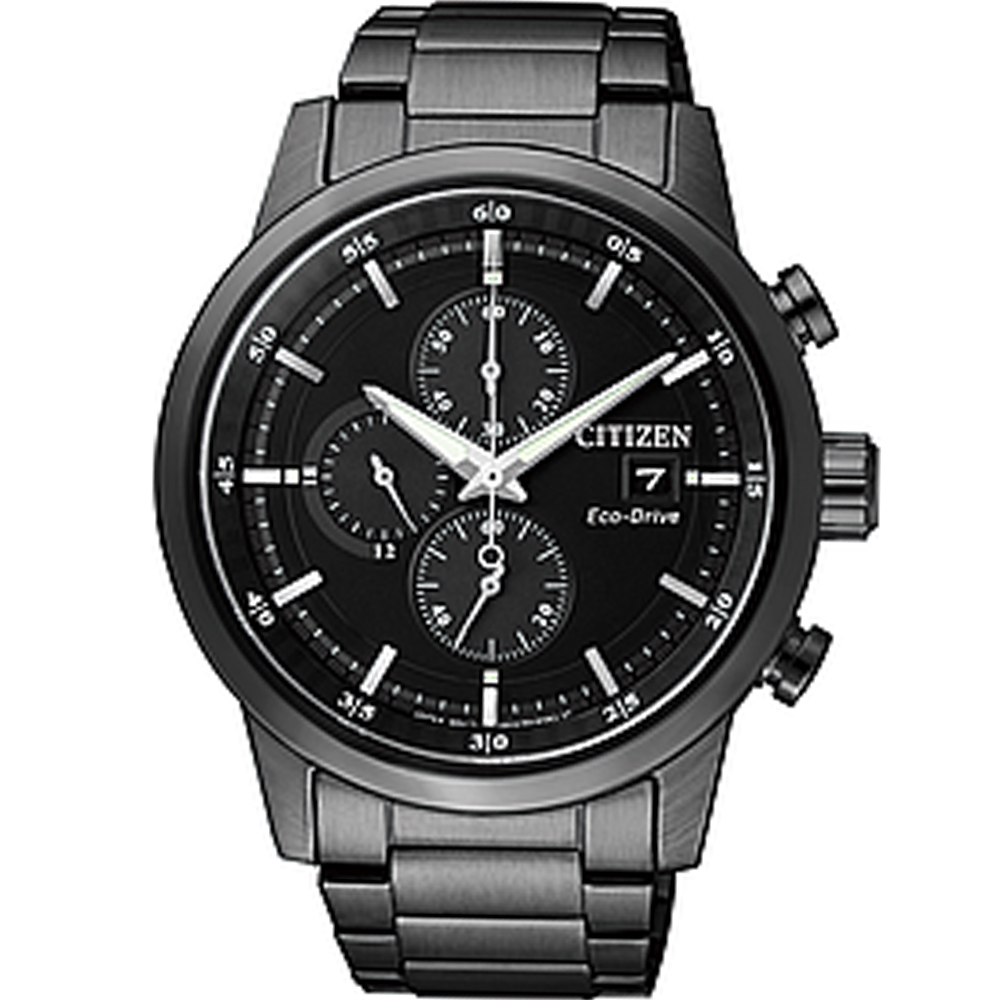 CITIZEN 星辰 Eco-Drive 急速豪傑光動能計時腕錶(CA0615-59E)43mm
