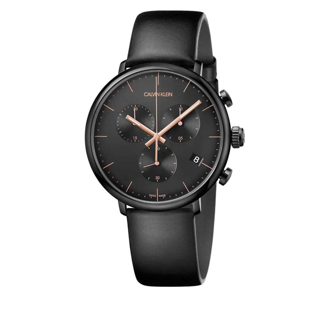 Calvin Klein Cal CK紳士簡約計時皮帶腕錶(K8M274CB)43mm
