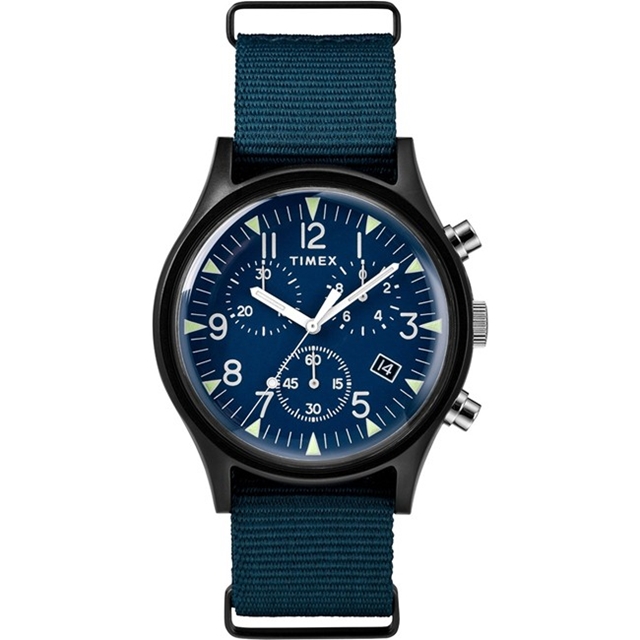 TIMEX 天美時 MK1 潮流軍錶 三眼計時手錶(藍 TXTW2R67600)