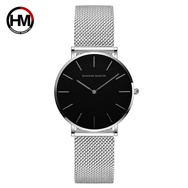 HANNAH MARTIN 經典聚焦設計感米蘭帶腕錶-黑-米蘭帶-36mm(HM-CH36-WYY)